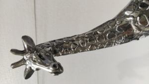 Escultura de animal de metal decorativa, estatua de jirafa grande, estante superior - Product Image 5