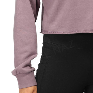 Meilleures ventes Meilleur prix Femmes Crop Top Hoodies Gym Blanc Crop Top Coton Femmes Crop Hoodies - Product Image 6
