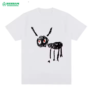 T-shirt en coton 100% de haute qualité pour hommes, imprimé sur mesure, écologique, coupe ample, style décontracté, tricoté - Product Image 5