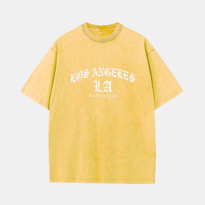 เสื้อยืดคอกลมทรงหลวมสไตล์วินเทจซักแบบวินเทจเสื้อยืดอินเทรนด์สำหรับผู้ชายผู้หญิง - Product Image 5