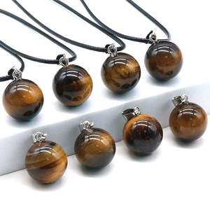 Unique Design Tiger Eye <b>Crystal</b> <b>Ball</b> Pendant for Strength or Confidence and Grounding Energy Available At Factory Direct Price - Product Image 5