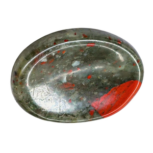 หินคริสตัลแอฟริกันบลัดสโตนทำมือ งานฝีมือคุณภาพสูง หินกึ่งมีค่า ขัดเงา รูปทรงวงรี ขนาด 35-40 มม. พกพาสะดวก - Product Image 6