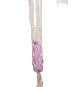 Porte-bouteille en macramé blanc, fait à la main, personnalisé, pour l'extérieur - Product Image 1