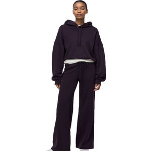 Sudadera con Capucha Corta de Felpa Extra Grande para Mujer, 100% Algodón, Estilo Holgado, Personalizada, Gruesa, Moderna, Elegante e Informal - Product Image 4