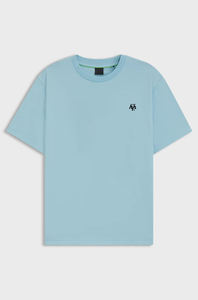 เสื้อยืดผู้ชายแบบคลาสสิกเสื้อยืดผ้าฝ้าย100% สีฟ้าครามผลิตโดยผลิตภัณฑ์ huzaifa - Product Image 4