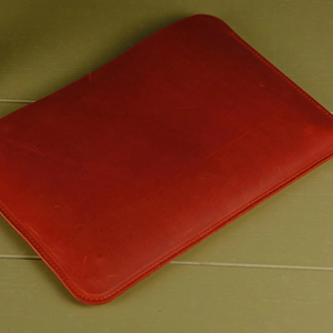 Durable Handmade Genuine Leather Portable <b>Laptop</b> Sleeve Customizable Color Elegant Retro Style for Work Study Travel Use - Product Image 1