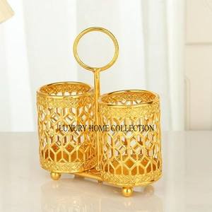 Porte-couverts en bois artisanal artistique avec de beaux détails et une structure bien organisée pour la maison et l'hospitalité - Product Image 4