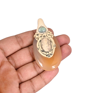 Collier pendentif unique en pierre précieuse jaspe naturel pour la fabrication de bijoux - Cadeau pour elle - Product Image 1