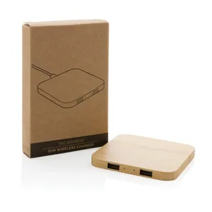 Caricabatterie Wireless 10W Eco-Friendly in Bambù FSC, Gadget Promozionali, Power Bank - Product Image 6