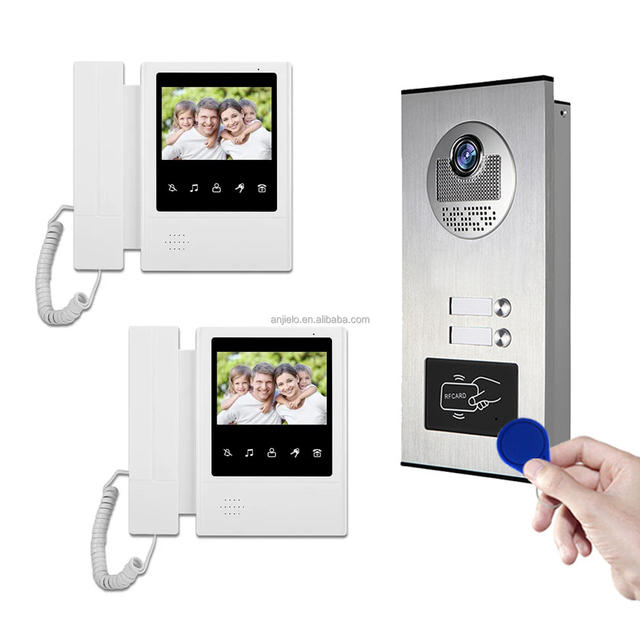 Anjielo Smart Hot Selling Video Intercom Doorbell System 1 Outdoor Camera + Multi-screen Indoor (2/4/6/8/10/12 Screens) IP65