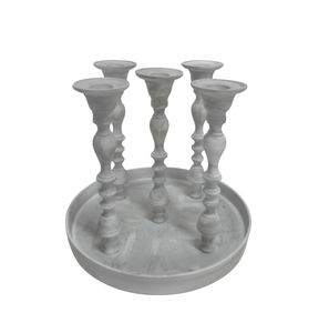 Bougeoir en aluminium pour décoration de maison Bougeoir antique en laiton pour décoration de table de Noël - Product Image 3