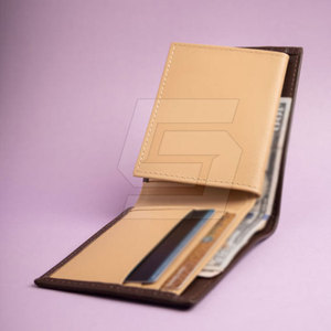 Stylish Leather <b>Wallet</b> Crafted With Premium Soft Material Providing Comfortable Feel Multiple Card And Cash Slots - Product Image 2