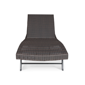 Chaise longue moderne Faro Chaise longue inclinable de qualité supérieure en acier osier garantie de 12 mois maison hôtel villa salon - Product Image 4