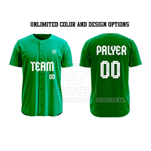 Maillot de baseball personnalisé grande taille unisexe, haute qualité, 100% polyester, col rond, logo personnalisé, séchage rapide, respirant - Product Image 4