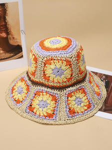 Venta Directa de Fábrica: Sombrero de Paja Rafia de Moda con Bordado Floral, Plegable, Protección Solar, Bordado a Mano, Unisex, Casual - Product Image 5