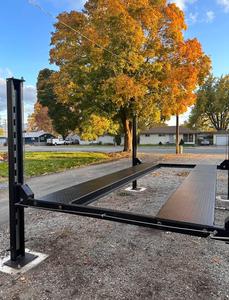 Elevador de coche portátil de 4 postes Nueva plataforma de elevación hidráulica de cuatro cilindros para reparación y mantenimiento de automóviles - Product Image 5