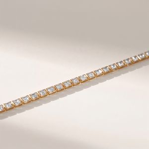 Pulsera de Cadena de Caja de Oro Sólido de 18K y Platino, Joyería Fina de Lujo Moderna, OEM - Product Image 1