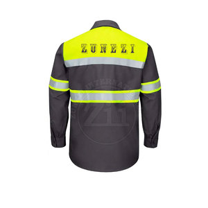 Combinaison de travail haute visibilité, nouvelle arrivée, dernier design, haute qualité, séchage rapide, réfléchissante, conforme à la norme ANSI classe 1, imperméable, avec logo LED clignotant - Product Image 5