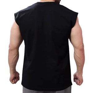 เสื้อกล้ามออกกำลังกายผู้ผลิต OEM/ODM รับผลิตจำนวนมาก ปี 2026 ทรงหลวม ผ้าฝ้ายผสมอีลาสเทน ยืดหยุ่นได้ ใส่สบายในฤดูร้อน สีพื้น - Product Image 5