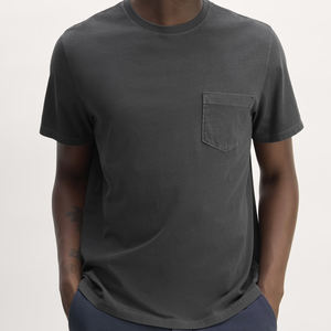 เสื้อยืดผู้ชายผ้าฝ้าย 100% เสื้อยืดออร์แกนิคเจอร์ซีย์ แขนสั้น มีกระเป๋า เสื้อยืดผู้ชายสำหรับฤดูร้อน เสื้อยืดทรงเข้ารูป - Product Image 3