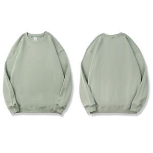 ODM coton blanc col rond plaine sweats matériaux originaux pull hommes sueur porter broderie O cou bon sweat - Product Image 3