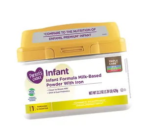 父母选择嫩婴儿配方奶粉，铁，益生元，非转基因，32盎司罐