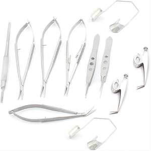 Juego de 11 Instrumentos Quirúrgicos Oftalmológicos, Microinstrumentos de Acero Inoxidable, Uso Manual en Hospitales, Venta al por Mayor, Blefaroplastia OEM - Product Image 1