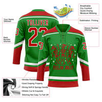 Maillots de hockey sur glace personnalisés en gros, imprimés par transfert thermique, vêtements de sport haut de gamme, respirants, 100 % polyester, séchage rapide