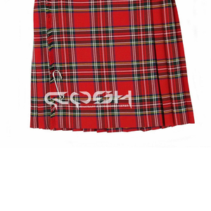 Kilt traditionnel écossais rouge pour hommes, motif écossais classique avec boucles, fabriqué au Pakistan, personnalisable - Product Image 6