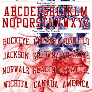 Maillot de baseball authentique avec drapeau américain 3D blanc-rouge personnalisé - Product Image 4