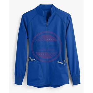 Uniformes de gommage médical unisexe de haute qualité uniforme d'hôpital de veste à glissière avant - Product Image 2