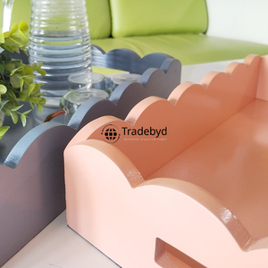 Bandeja de madera MDF artesanal Tradebyd, bandeja de servicio decorativa de lujo para regalos y hogar - Product Image 6