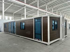 Casa Prefabbricata Pieghevole Ignifuga di Livello A con Telaio Laterale Completamente Zincato e Piccola Estensione a Doppia Ala - Product Image 2