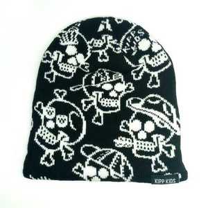 Custom 100% Winter Skull <b>Cap</b> Puff Logo <b>Designer</b> Beanie Hat High Hip Hop Warm Knitted Travel - Product Image 1