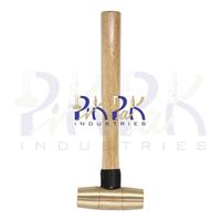 Martillo de latón de 2 libras con cabeza redonda de 30 mm x 110 mm, mango de madera, herramientas de bricolaje para joyería y metalistería, personalizable OEM
