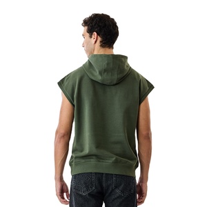 Sudadera sin mangas para hombre, de algodón y forro polar, suave y transpirable, para entrenamiento, culturismo, fitness, estilo urbano, personalizada OEM - Product Image 4