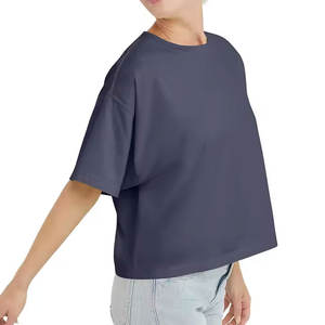 Camiseta corta ajustada de manga corta para mujer, camiseta informal de nuevo diseño, camiseta de mujer de diseño personalizado - Product Image 3