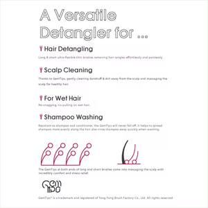 Puntas de gemas de nailon, cepillo para el pelo, peine para masaje del cuero cabelludo, herramienta de estilismo - Product Image 4