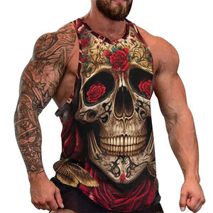 2025 superventas impresión Golds gym Stringer Tank Top para hombres sublimación tanktop precio al por mayor - Product Image 3