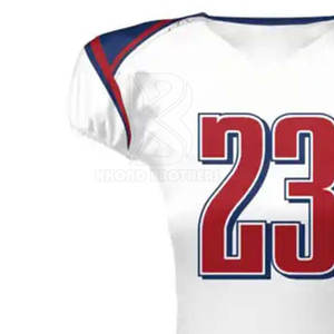 Dernier modèle d'uniforme de football américain pour jeunes à manches courtes Nouvel ensemble d'été Style Plus Size Respirant et Prix de gros - Product Image 6