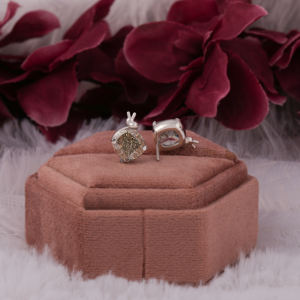 Jaune coussin coupe laboratoire cultivé diamant Martini réglage luxe boucles d'oreilles 10KT or massif boucle d'oreille cadeau pour les femmes anniversaire - Product Image 5