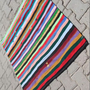 Échantillon gratuit de tapis Dhurrie en coton indien écologique faits à la main pour le salon et la chambre à coucher - Product Image 1