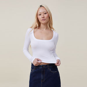 Nuevo Diseño de Moda, Camiseta Casual de Verano de Manga Larga para Mujer, Corte Regular, Venta Caliente, Personalizable, Lisa, al por Mayor, Transpirable - Product Image 2