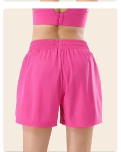 Lady Fitness <b>Shorts</b> Pink Plain Gym <b>Shorts</b> Women Sports <b>Yoga</b> Workout Women's Athletic Running Built in <b>Shorts</b> - Product Image 2