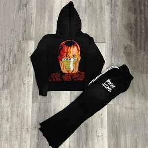 ชุดวอร์มผู้ใหญ่สำหรับผู้ชายชุดวอร์มมีฮู้ดสำหรับสุภาพบุรุษ100% ผ้าฝ้ายฤดูหนาวกันแดด - Product Image 3