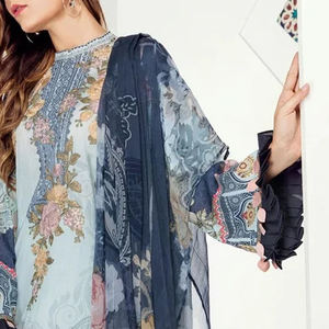Vestido de lino de Invierno para mujer, traje de fiesta de verano con ropa India pakistaní Shalwar Kameez - Product Image 5