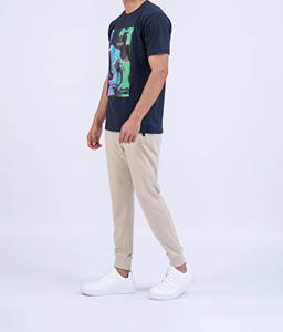 เสื้อยืดแฟชั่นลำลองสำหรับผู้ชาย, เสื้อโอเวอร์ไซส์เปิดไหล่ผ้าฝ้าย220 GSM - Product Image 3