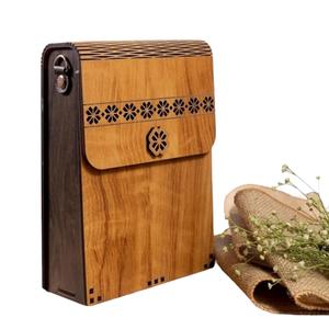 2025 tendance chaude à la main en bois pochette couverture florale fermeture Offre Spéciale voyage en gros sacs par World Craft Impex - Product Image 1