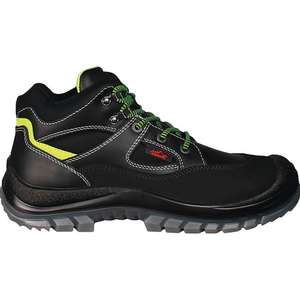 Bottes de sécurité en cuir tibétaines S3 EN20345 taille 46 noir/vert fluo - pour le travail et les activités de plein air - Product Image 2