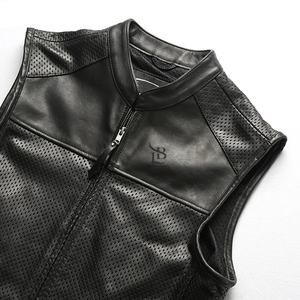 Men's New Arrival Genuine <b>Leather</b> <b>Vests</b> Casual Style <b>Vest</b> With V-neck Collar Breathable Outer Wear For Winter <b>Leather</b> <b>Vests</b> - Product Image 4